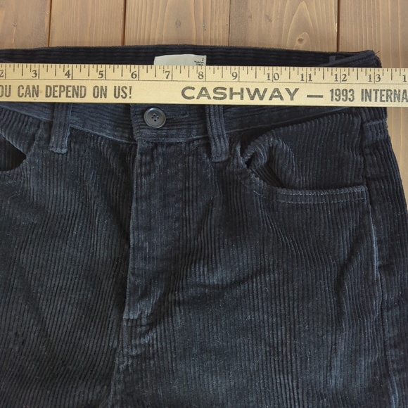 Aritzia Wilfred Free Black High Rise Corduroy Straight Leg Pants - Picture 7 of 12